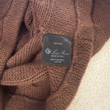 Loro Piana Chocolate Brown Baby Cashmere Cableknit Jumper Size IT 46 (UK 14)