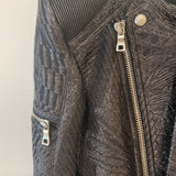 Balmain Black Metallic Textured Jacket with Silver Buttons Size FR 38 (UK 10)