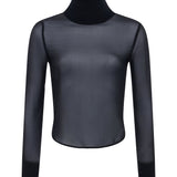 L'AGENCE - Toulon Silk Chiffon Turtleneck