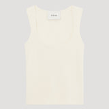 ROHE - Bustier-shaped knitted tanktop | off white