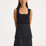 ROHE - Bustier-shaped knitted tanktop | black