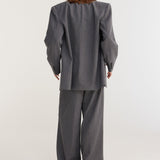 ROHE - Oversized blazer | grey melange