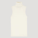 ROHE - Fine merino sleeveless turtleneck | off-white