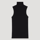 ROHE - Fine merino sleeveless turtleneck | black