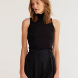 ROHE - Fine merino sleeveless turtleneck | black