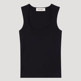 ROHE - Bustier-shaped knitted tanktop | black