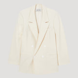 ROHE - Double breasted blazer | off-white