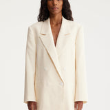 ROHE - Double breasted blazer | off-white