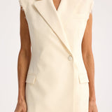 ROHE - Sleeveless padded blazer | off-white