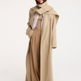 ROHE - Belted trench coat with double collar | oat beige