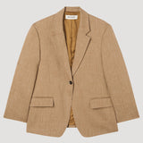 ROHE - Single breasted relaxed blazer | camel melange