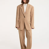 ROHE - Single breasted relaxed blazer | camel melange