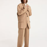 ROHE - Single breasted relaxed blazer | camel melange