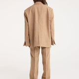 ROHE - Single breasted relaxed blazer | camel melange