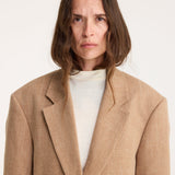 ROHE - Single breasted relaxed blazer | camel melange