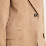 ROHE - Single breasted relaxed blazer | camel melange