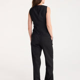 ROHE - Boat neck waistcoat | black