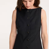 ROHE - Boat neck waistcoat | black