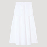 ROHE - A-line external pocket skirt | optic white