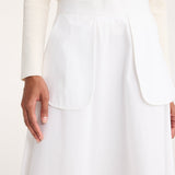 ROHE - A-line external pocket skirt | optic white