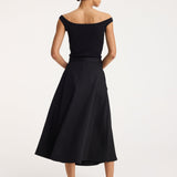 ROHE - A-line external pocket skirt | black