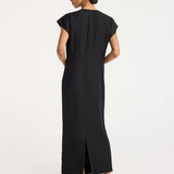 ROHE - Cowl neck short sleeve dress | black