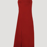 ROHE - Halter dress with open back | barolo