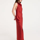 ROHE - Halter dress with open back | barolo