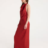 ROHE - Halter dress with open back | barolo