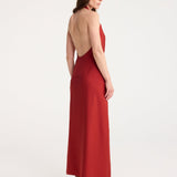 ROHE - Halter dress with open back | barolo