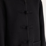 ROHE - Mandarin closure double-faced jacket | black