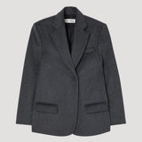 ROHE - Textured wool jacket | anthracite melange