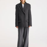 ROHE - Textured wool jacket | anthracite melange