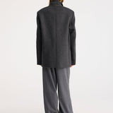 ROHE - Textured wool jacket | anthracite melange