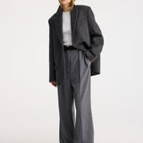 ROHE - Textured wool jacket | anthracite melange