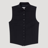 ROHE - Fitted waistcoat | black