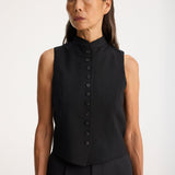 ROHE - Fitted waistcoat | black