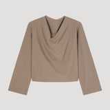 ROHE - Draped wool top | khaki