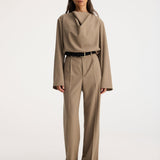 ROHE - Draped wool top | khaki