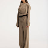 ROHE - Draped wool top | khaki