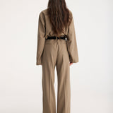 ROHE - Draped wool top | khaki