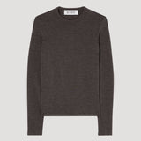 ROHE - Fine wool crewneck | brown melange