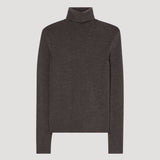 ROHE - Fine wool turtleneck | brown melange