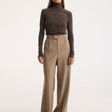 ROHE - Fine wool turtleneck | brown melange