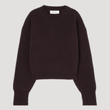 ROHE - Compact crewneck jumper | dark brown