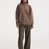 ROHE - Classic turtleneck jumper | taupe melange