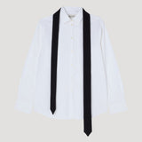 ROHE - Detachable tie shirt | optic white