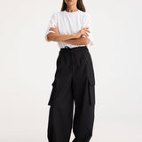 ROHE - Tailored cargo trousers | black