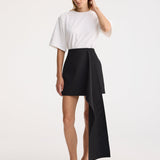 ROHE - Short sculptural skirt | black