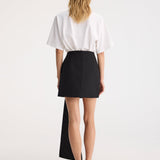 ROHE - Short sculptural skirt | black